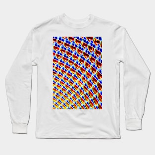 Neon Hex Pattern Royalty colours Long Sleeve T-Shirt